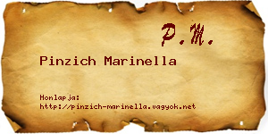 Pinzich Marinella névjegykártya